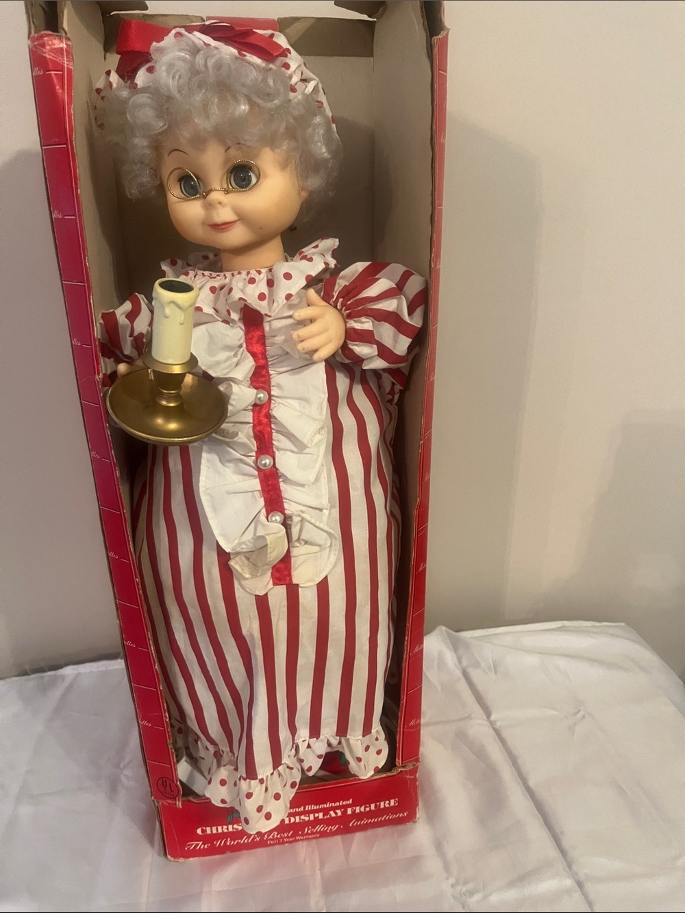 Vintage Telco Motion of Christmas Mrs Claus animated display figure “24
